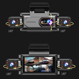 4 Channel 360-Degree Dash Cam with App 32GB Card for Car