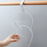 Adjustable 5-Hook Hanging Wig Hat Racks Over The Door Baseball Caps Holder Organizer White