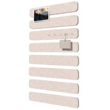 8 PCS Self Adhesive Felt Display Strips with 35 Push Pins for Wall Decor Light Camel