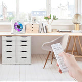 Bluetooth CD Player for Home Desktop Stereo Music Player with LED Display with Remote Control for Bedroom Living Room White