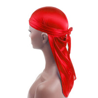 4Pcs Set Polyester Durags for Men Women Extra Long Tails Cap Wraps