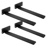 2Pcs Floating Shelf Brackets 0.4 cm Thick for Shelves Support DIY Medium