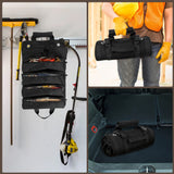 Portable Roll Up Tool Bag Hardware Repair Tool Organizer for Electrician Mechanic Black