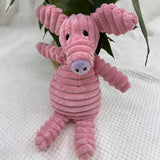 Pet Dog Chew Toy Cute Animal Shape Squeaky Plush Puppy Teeth Toy Pink Pig