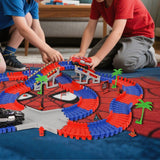 212Pcs Spider Toys Set for Boys – Spider Race Track with 2 Cars Birthday Gift