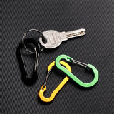 12PCS Pack Small D-Ring Carabiner Clip Lightweight Aluminum Key chain for Hiking Camping