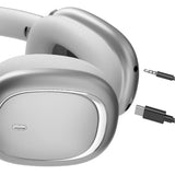 Over Ear Bluetooth Wireless Headphones Lightweight Foldable for Travel Home and Office Silver