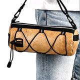 Bike Handlebar Bag for Road Mountain Bike Cycling Travel Shoulder Bag Barrel Bag with Shoulder Strap
