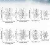 8Pcs 3D Wooden Snowflake Table Decor Christmas Winter Wonderland Centerpiece - White Snowflake