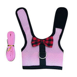 Rabbit Vest Harness Leash Lead Small Animal Pet Mesh Hamster Bunny Traction Rope Pink