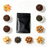 100 PCS Black Matte Aluminum Foil Food Storage Bags in 2 Sizes