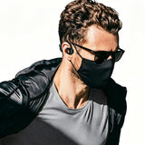 Open-Ear Air Conduction Headphones Wireless with Noise Canceling Mic for Sports Office Black