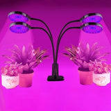 USB Powered 4-Head LED Grow Light Dimming Clip-on Plant Flower Veg Hydroponic UV Growing Lamp