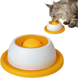 Pet Slow Feeder with Non-Slip Base Cat Textured Feeding Bowl for Wet Dry Food  Yellow