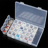 28 Compartment Plastic Storage Box for Jewelry Beads