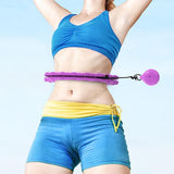 Weighted Hula Hoop 32 Sections with Massage Rollers Purple