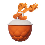 Interactive Touch-Activated Dog Toy Ball with Bouncing Jumping and Rope Orange