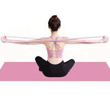 Resistance Bands-6 Tube Pedal Ankle Puller for Strength Training Home Gym Exercise Equipment Pink