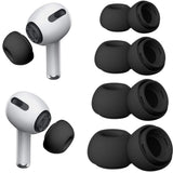 8 Pairs Silicone Ear Tips Compatible With AirPods Pro 1 and 2 Comfortable Replacement Ear Tips Black