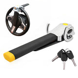 Foldable Car Vehicle Steering Wheel Anti-Theft Devices Security Lock Heavy Duty Silver White