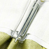 50Pcs Curtain Pleat Hooks 4 Prong Slips Gathering Hook Heading Pinch Pleat Stainless Steel