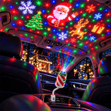 Christmas Projection Light USB with Assorted Lenses for Ceiling Style 3