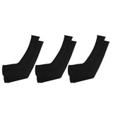 3 Pair 40cm Straight Nylon Spandex Cooling Arm Sleeves without Thumb Holes Black