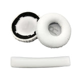Replacement Snap-On Ear Pads Headband Set Compatible with JBL Tune 600BT / T520BT / T510BT / T500BT / T450BT White