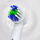 Rotating Electric Toothbrush with 5 Modes 8 Brush Heads for Home Travel White