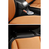 Universal Auto Seat Cushion with Back Support Pillow Ergonomic Lumbar Support Cushion for Drivers Office Staff Orange