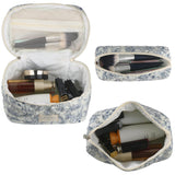3Pcs Set Travel Makeup Bags Cosmetic Bag Aesthetic Floral Toiletry Organizer Bags Style 1