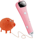 3D Printing Pen with PLA Filament Drawing 3D Doodler Pen for Kids and Adults DIY Art Gift Pink