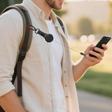 2PCS Retractable Phone Lanyard Locking Carabiner with Locking Carabiner and Metal 360 Degree Tab