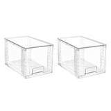 2PCS Stackable Storage Drawers Easily Assemble for Skincare Storage Medium