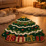 Soft Christmas Velvet Floor Mat with Non Slip Dot Backing Style 2
