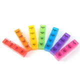 Weekly Pill Box with Individual Medicine Compartments Colorful