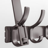 Over the Door Hooks with 6 Hooks Sturdy Door Hanger Organizer Gray