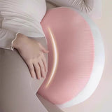 Portable W Shaped Pregnancy Pillow Maternity Support for Side Sleepers Pink