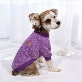 Pet Puppy Dog Cat Warm Winter Sweater Vest Knitted Coat Jacket for Small Dog Purple