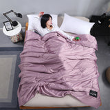Silk Imitation Summer Cool Air Condition Quilt Washable Quilt Purple