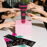 Music Party Card Game with Microphone Toy Lyric Challenge for Adults with 125 Word Cards Fun Game Night Entertainment