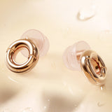 Silicone Noise Reduction Earplugs Reusable with 3 Pairs Ear Tips Gold