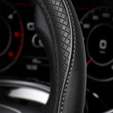 Breathable Microfiber Leather Steering Wheel Cover Style 2