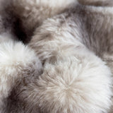 Plush Fitted Sheet with 2 Pillowcases Set Warm Mattress Cover Faux Fur Fitted Sheet Bedding Kit Grey
