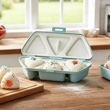 6 in 1 Onigiri Mold Triangle Rice Ball Mold Onigiri Maker Sushi Making Kit with Spoon and Fork