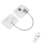 2PCS Mini Fridge Lock Cabinet Lock with Keys for Freezer Cabinets Drawers White