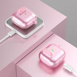 Earphones Case for Apple AirPods 4 – Soft TPU Clear Protective Case Pink