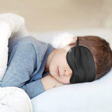Mulberry Silk Sleep Soft Eye Mask Adjustable Strap Blindfold Black