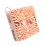 Dual-Sided Silicone Shower Body Brush – Soft & Firm Exfoliating Scrubber Pink