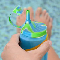 4 Pcs Set Soda Can Lids with Straws Reusable Silicone Can Covers  for Beer Juice